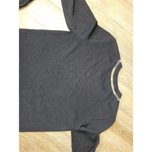 Alexander Wang Women's Medium Black Knit Sweater Viscose Stretch Sheer Panel - Picture 8 of 9